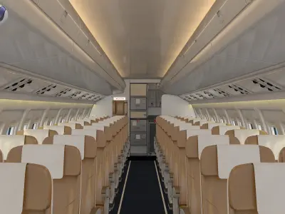 Airplane Cabin V2 Low-poly 3D model