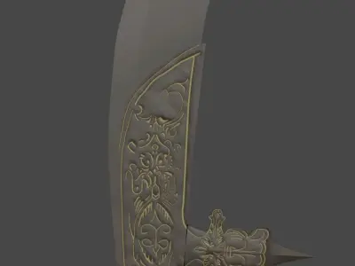 Dark Knight Halberd from Dark souls Low-poly 3D model