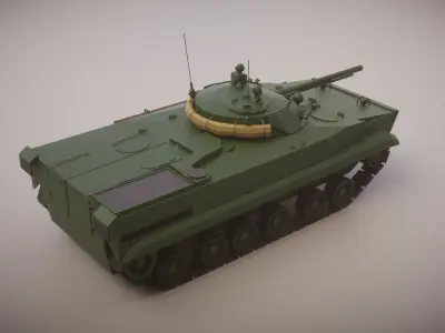 Simple BMP-3 IFV Low-poly 3D model