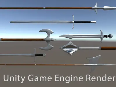 Medieval Weapons Pack - Game Ready Low-poly 3D model