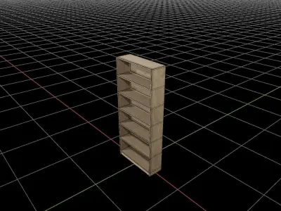 Bookshelf bookcase Free low-poly 3D model purchase