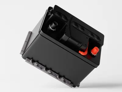 Car Battery or Lead Acid Battery or Solar Battery Low-poly 3D model