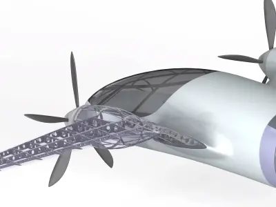 3D MODEL OF BAYRAKTAR AKINCI UCAV DRONE STRUCTURE 3D model