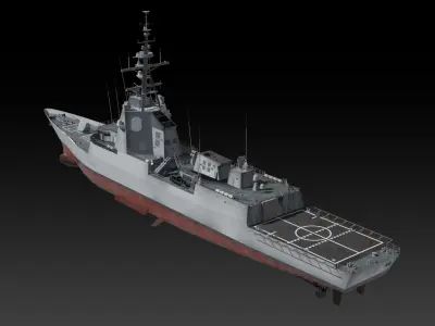 SPS Alvaro de Bazan Low-poly 3D model