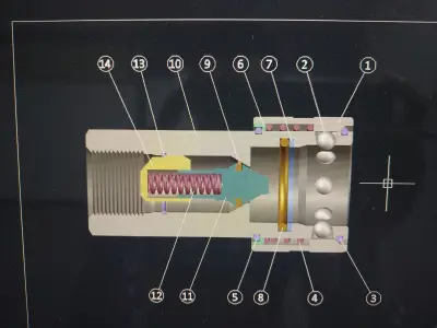 multiple 3d objects in cad 3D model