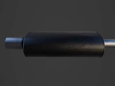 Car Sport Exhaust 4 Low-poly 3D model