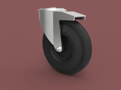 Roller swivel caster Free 3D model