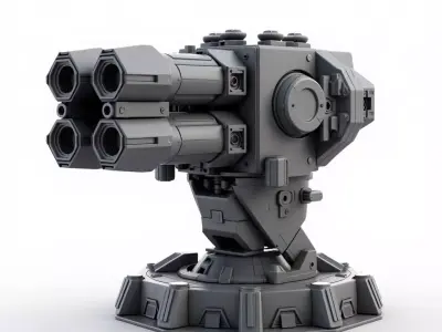 scifi weapon 2 3D print model