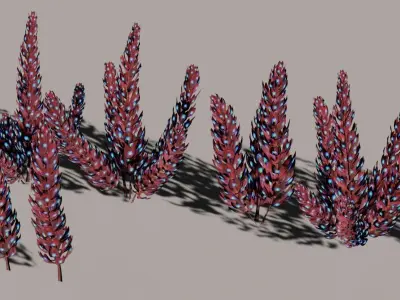 Glowing alien herbs 9 Low-poly 3D model