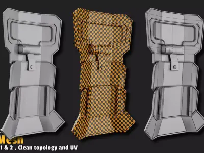 Police Shield Base Mesh VOL01 Low-poly 3D model