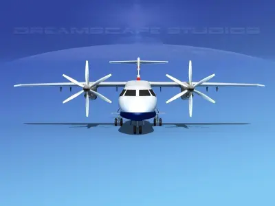 Dornier 328-130 British Airways 3D model