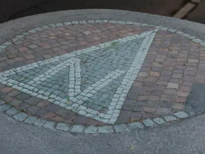 Historic Cobblestone Pavement Pattern Low-poly 3D model