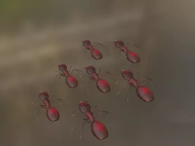 Low Poly Red Ant Low-poly 3D model