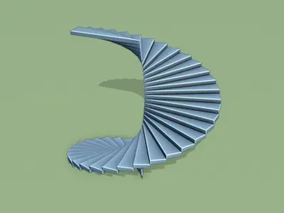 Spiral Stairs Free 3D model