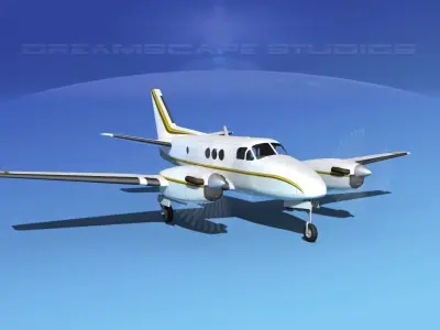 Beechcraft King Air C100 V11 3D model