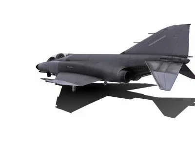 F-4 Phantom Low-poly Low-poly 3D model
