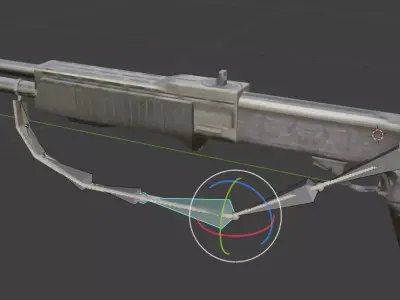 PSX SPAS 12 - Low-Poly Retro Shotgun Low-poly 3D model