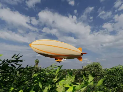Zeppelin 3d model airship 3D model