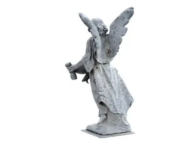 Funeral Sculpture Monument Angel Low-poly 3D model