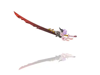 Corrupted Holy Long Sword Low-poly 3D model