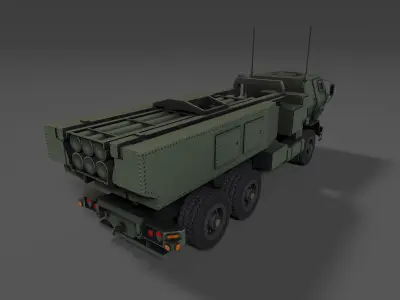 m142 hirmas missile system lowpoly Low-poly 3D model