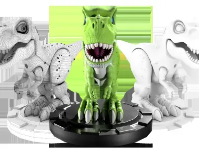 DINO TOY 3D MODEL Low-poly 3D model