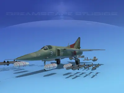 MIG-27 Flogger Mongolia 3D model