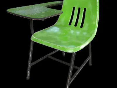 PBR Old School Chair with variations Free 3D model