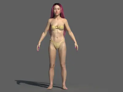 Xiao Mei Realistic Asian Young Woman Character 3D model