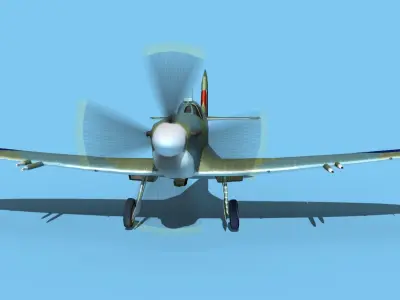 Supermarine Spitfire MkXII V01 3D model