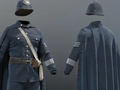 POLICEMAN British bobby 3D model