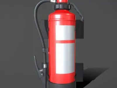 High-Poly Fire Extinguisher 3D model