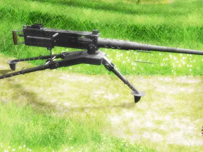 M2 Browning HP 3D model