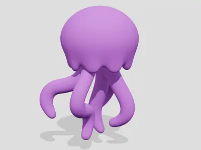 Lilac jellyfish 3D model