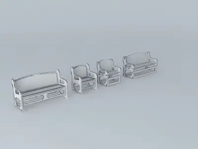 Chail camp bench Free 3D model