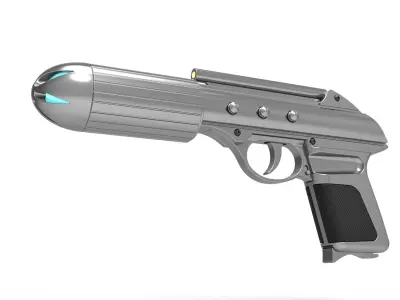 Standard issue agent sidearm J2 from the movie Men in Black 3D model