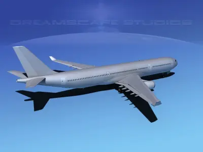 Airbus A330-300 Bare Metal 3D model