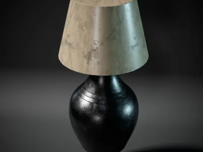 Vase Lamp Low-poly 3D model