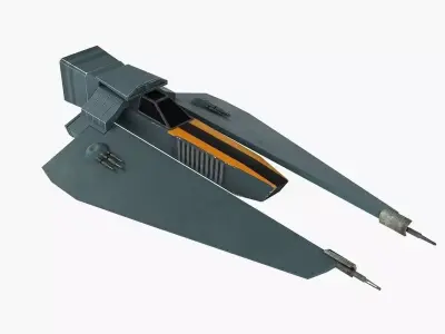 spaceship star wars fighter Low-poly 3D model