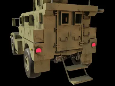 cougar 4x4 MRAP Low-poly 3D model