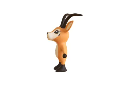 High-Quality 3D Cute Antelope for Games 3D  Low-poly 3D model