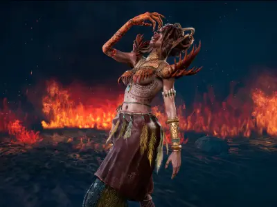 Maya Priestess Low-poly 3D model