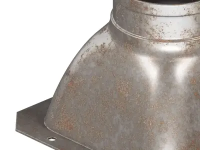 Rusty Industrial Air Duct 3D model