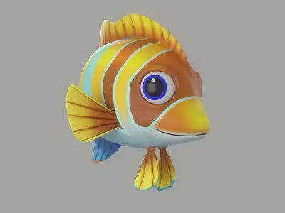 Cartoon Fish 22 Low-poly 3D model