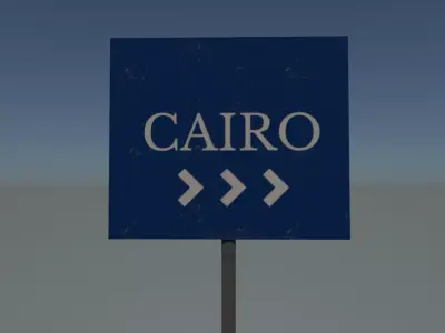 Cairo sign Free low-poly 3D model