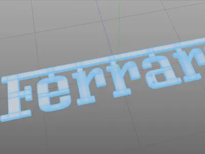 Ferrari lettering 3D model