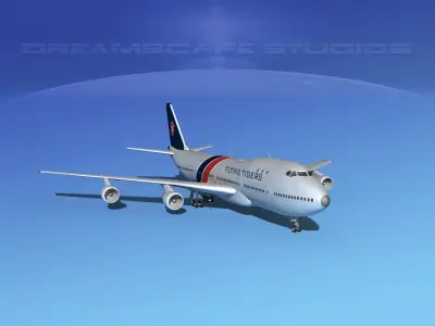 Boeing 747-100 Flying Tigers 2 3D model