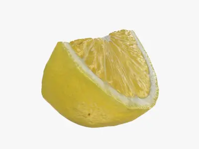 Fresh Lemon Slice 3D model