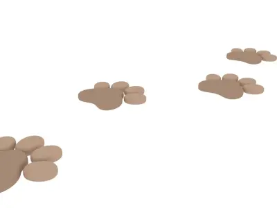 Cats paw Low poly Free low-poly 3D model