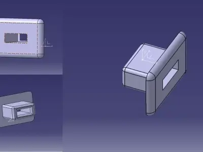 Build in Frame for Futaba Male Connector 3D print model